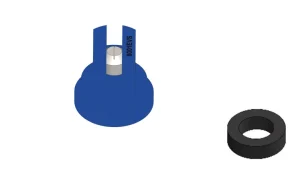 Buse au niveau du ventilateur bleu + Joint (3 pièces)