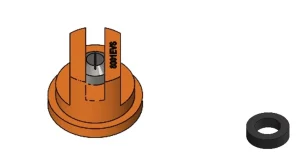 Mondstuk bij ventilator oranje + pakking (12 stuks)