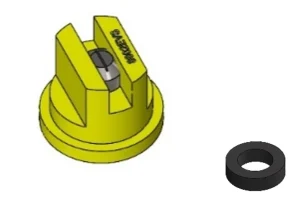 Buse au niveau du ventilateur jaune + joint (3 pièces)